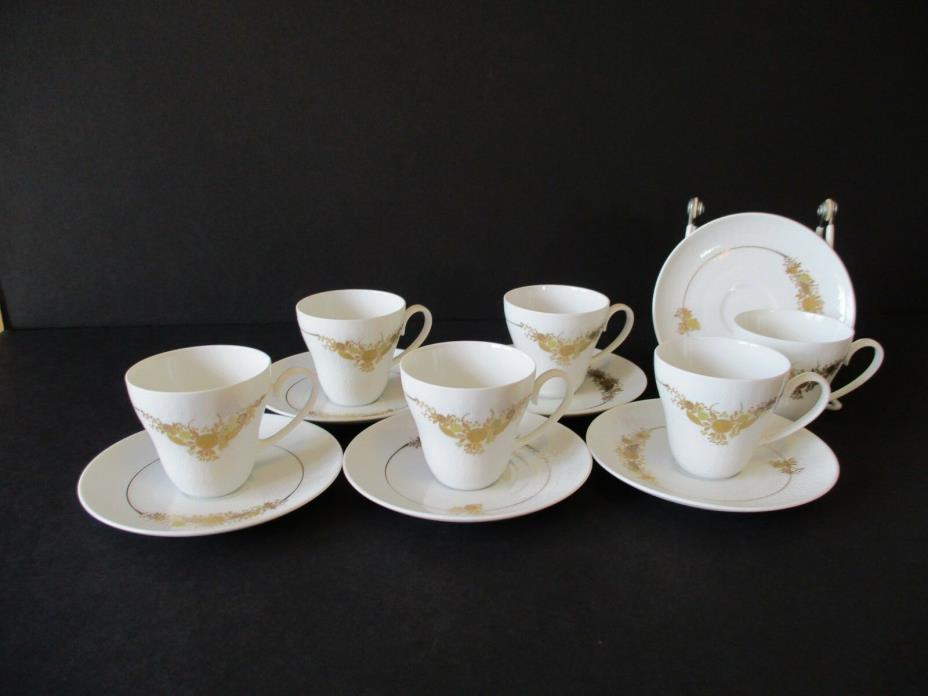 6 Rosenthal Germany Medley Demitasse Cups & Saucers