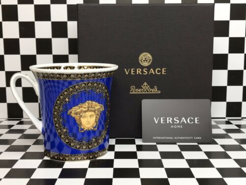 Versace Mug Coffee Tea Cup Coffee Mug Rosenthal Royal Blue Medusa Royal Blue Mug