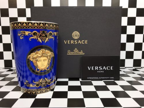 Versace Mug Coffee Mug W/out Handle Rosenthal Royal Blue Medusa Royal Blue Mug