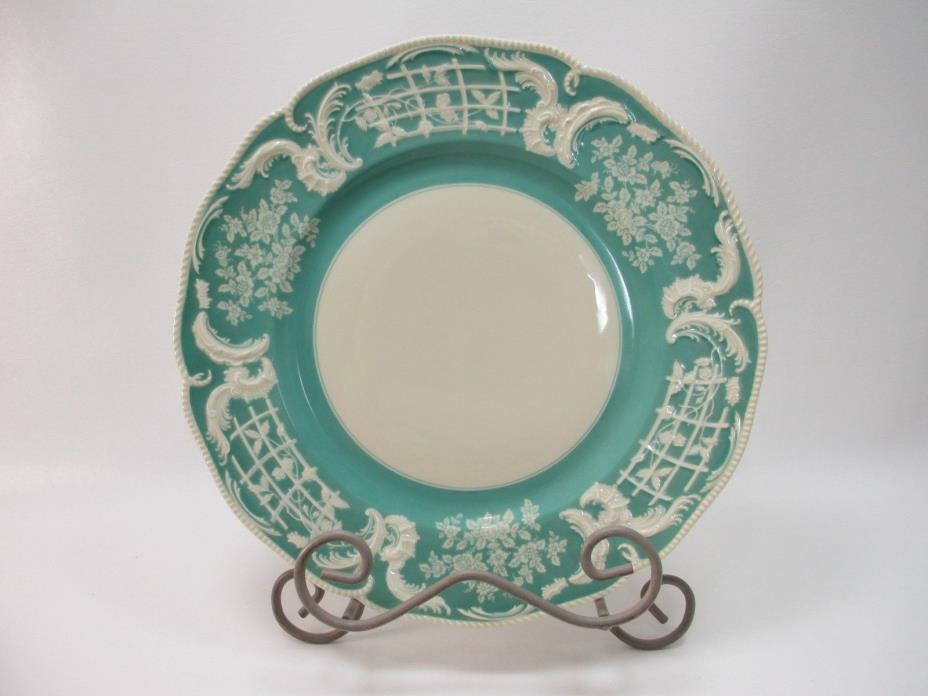 Rosenthal Sanssouci Dinner Plate Teal Ivory High Baroque Revival Relief 1925