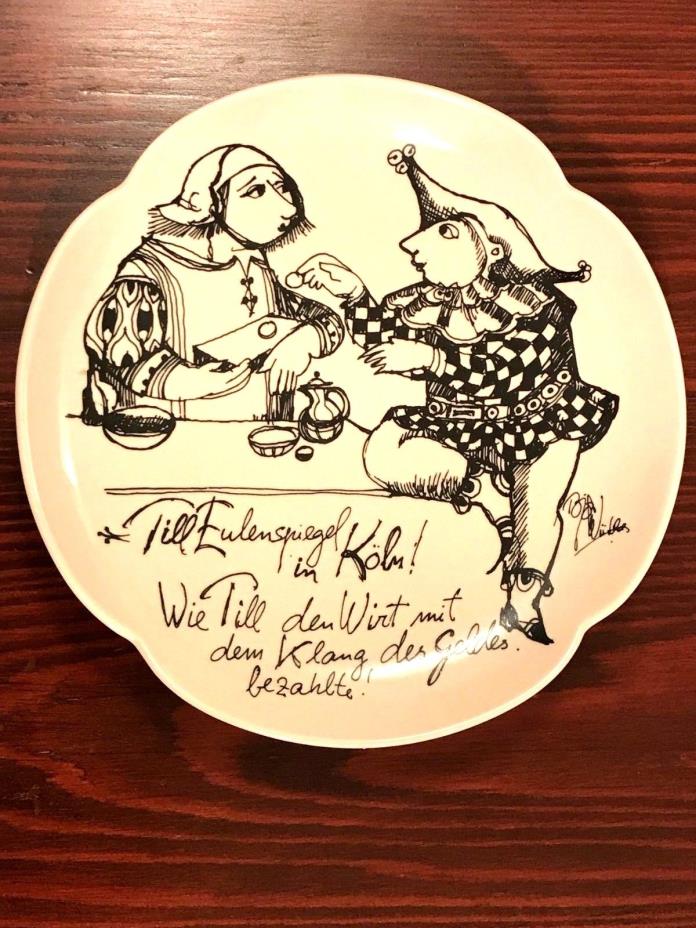 Bjorn Winblad Rosenthal Till Eulenspiegel German Folklore  Porcelain Plate MCM
