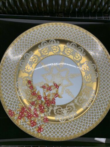 Versace  GOLD MEDUSA. ROSENTHAL NEW 2010 CHRISTMAS  Plate Charger GIFT SALE