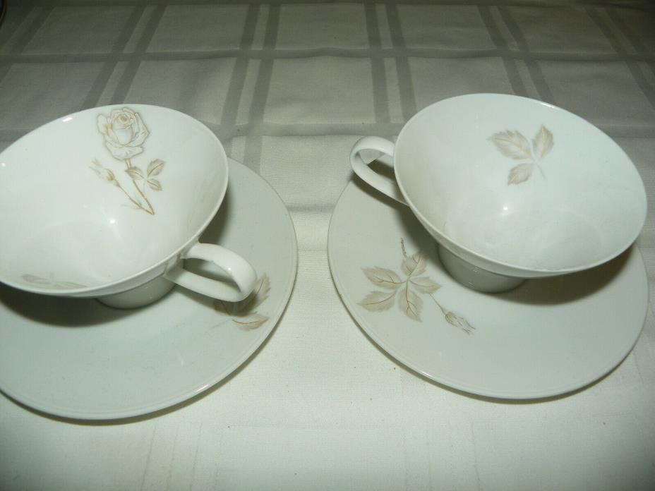 Rosenthal Germany CLASSIC ROSE CUPS AND SAUCERS  Set of 2