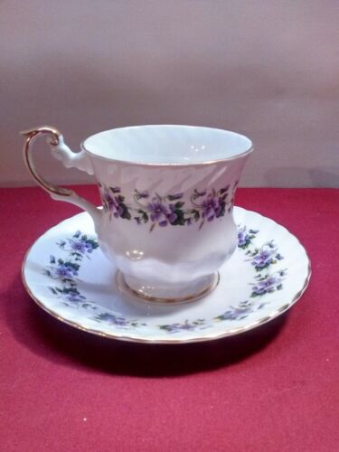 Antique Rosina Fine Bone China Teacup and Saucer Set (Made in England)