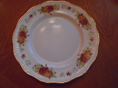 VTG QUEEN'S ROSINA BONE CHINA DINNER PLATE SHALFORD PATTERN RED & YELLOW ROSES