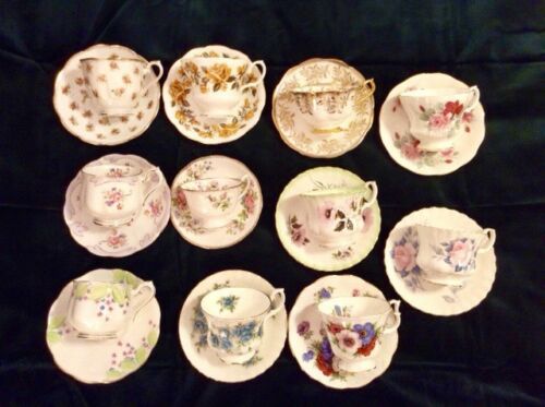 Lot Royal Albert 11 Cup And Saucer Sets Flowers Roses Gold 1# Quality England