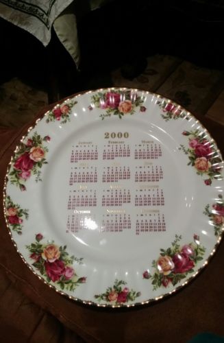 Royal Albert Old Country Roses signed 2000 Calendar dinner Plate Michael Doulton