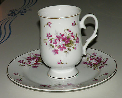 Beautiful Vintage Sheffield Fine China Sweet Violets Cup and Saucer Japan JE-50
