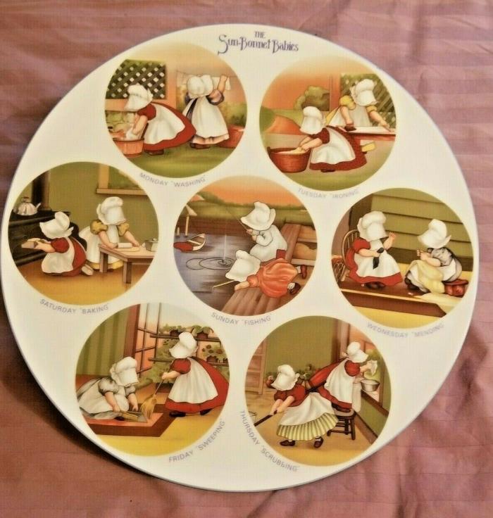 Large Royal Bayreuth Sunbonnet Babies Ltd Edition Collectors Plate 13