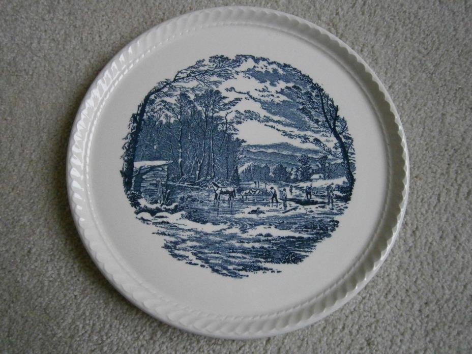 Royal China Blue CURRIER & IVES 10½