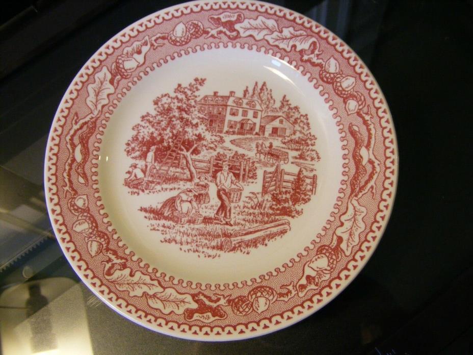 Royal Ironstone China Memory Lane 6 3/8” Bread & Butter Plate 1965 Red Transfer