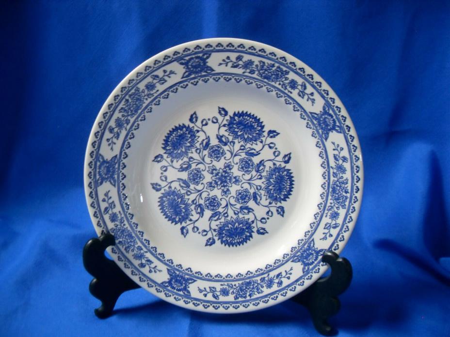 Royal China Hampshire Vendome Blue and White Dinner Plate