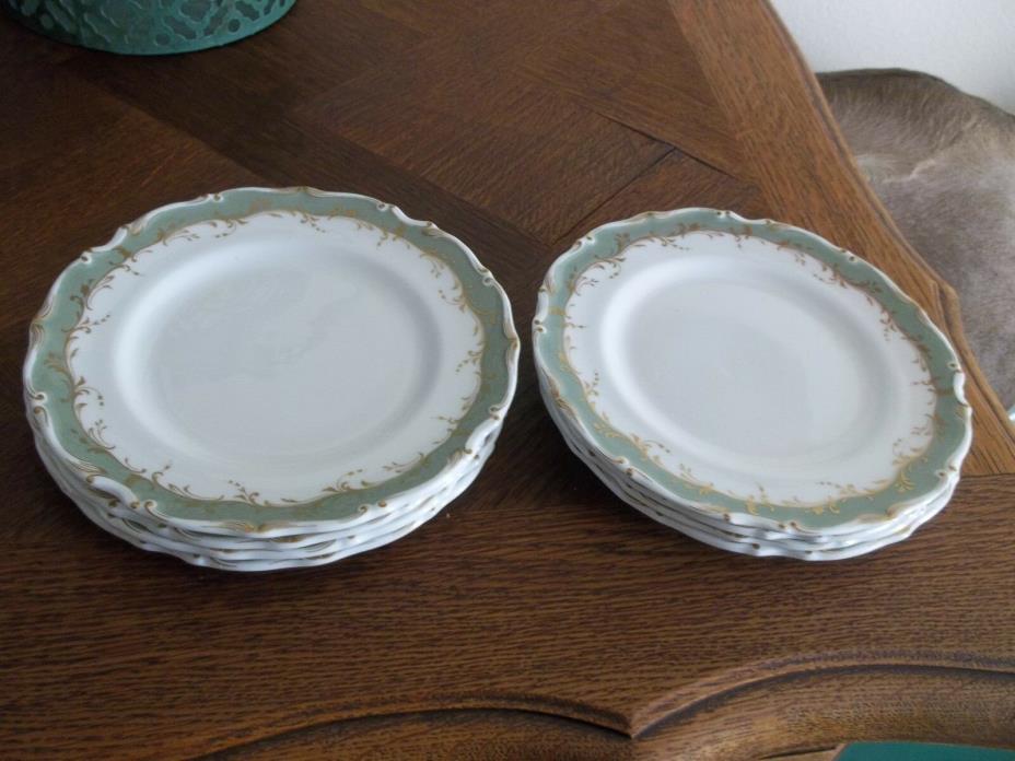 8 FONTAINEBLEAU GREEN Royal Doulton 6½ BREAD & BUTTER SIDE PLATE (s) Bone China