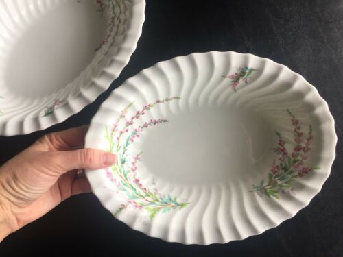 Royal Doulton BELL HEATHER - SCALLOPED Lot of 2 Oval Vegetable Bowl 10