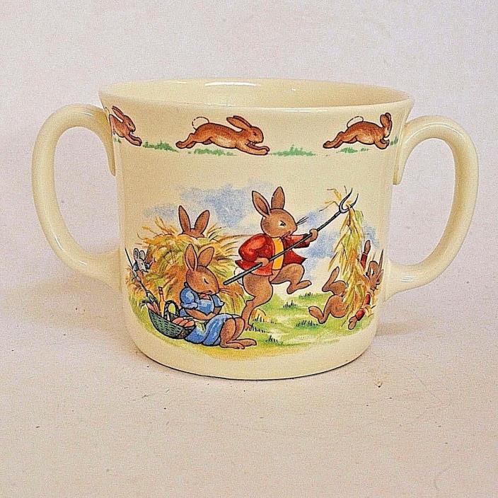 Royal Doulton Bunnykins  Child's Double Handle Cup Mug Rabbits