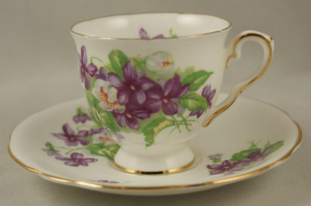 Royal Stafford Bone China Demi Cup and Saucer Gold Trim