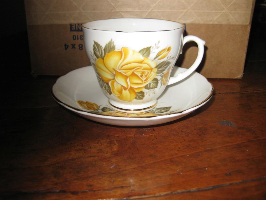 sanford cup & saucer fine bone china -england