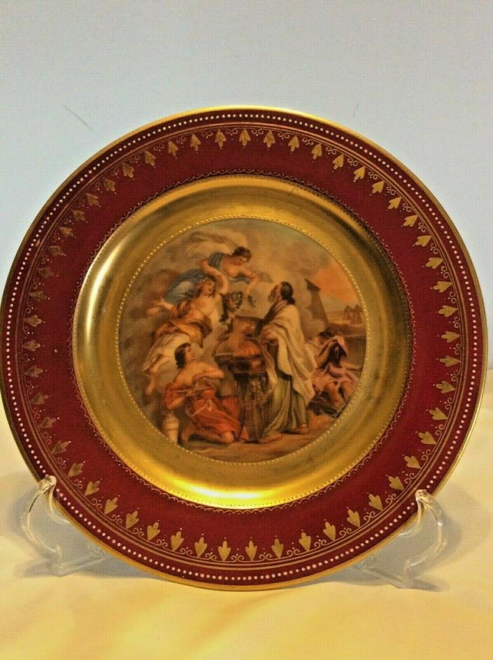 ROYAL VIENNA HAND PAINTED SCENIC PLATE DIANAS AND JPHIGENIA