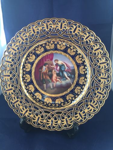 Royal Vienna Austria Hand Painted Scenic. Plate “Blumen V Varelsk Gemalt”
