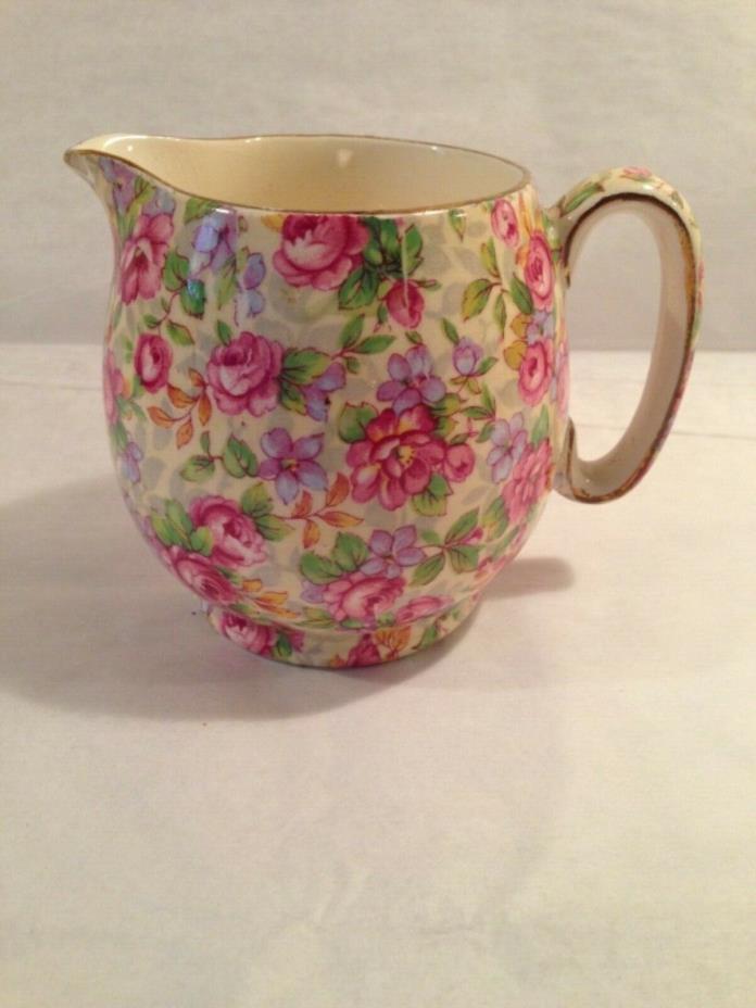 Royal Winton Chintz English Rose Pitcher Creamer Vintage England