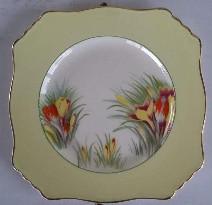 Vintage Royal Winton Grimwades Made in England Yellow Floral Chintz Plate
