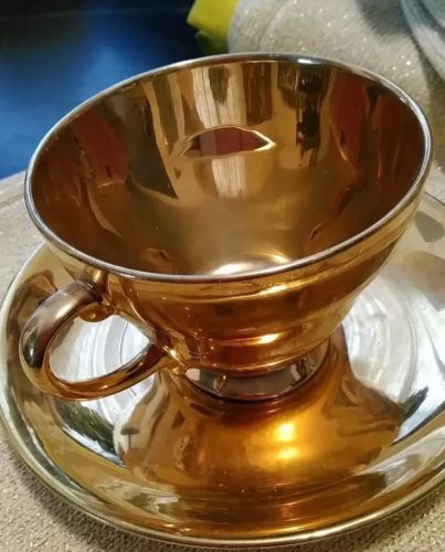 ANTIQUE ROYAL WINTON GRIMWADES CUP/ SAUCER GOLD ENGLISH BONE CHINA
