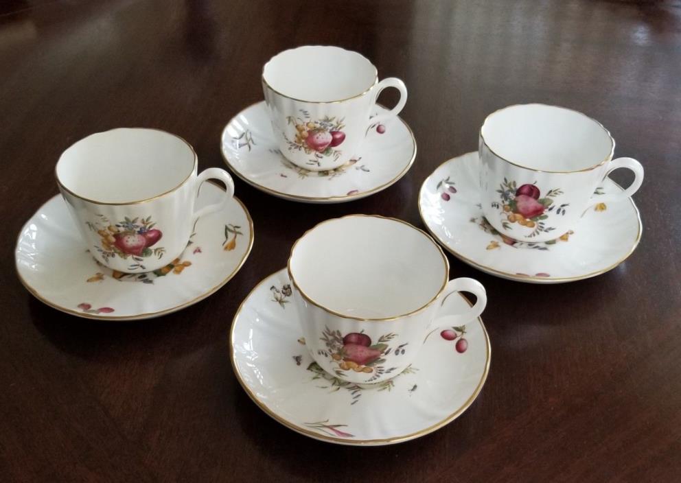 Lot of 4 - Royal Worcester Reproduction China DELECTA Cup & Saucer Sets