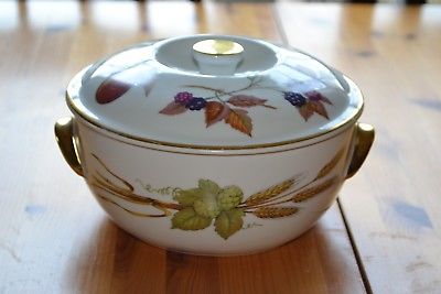 Vtg Lidded Vegetable Caserole Dish - Royal Worcester Porcelain - Oven to Table