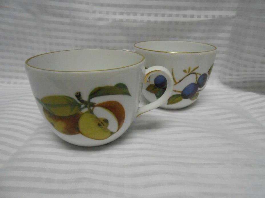 Set of Two [2] Royal Worcester cup (Eversham)  cups only, no saucers