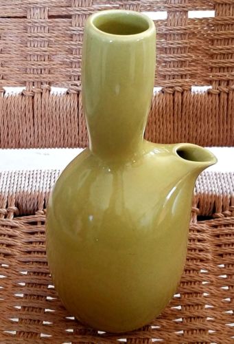 Vintage Russel Wright Carafe Avocado Yellow Iroquois Casual Mid Century Modern