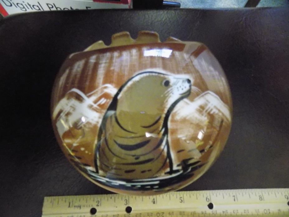Sascha Brastoff Alaskan Seal dish or vase - signed by SASCHA and H-3 on back