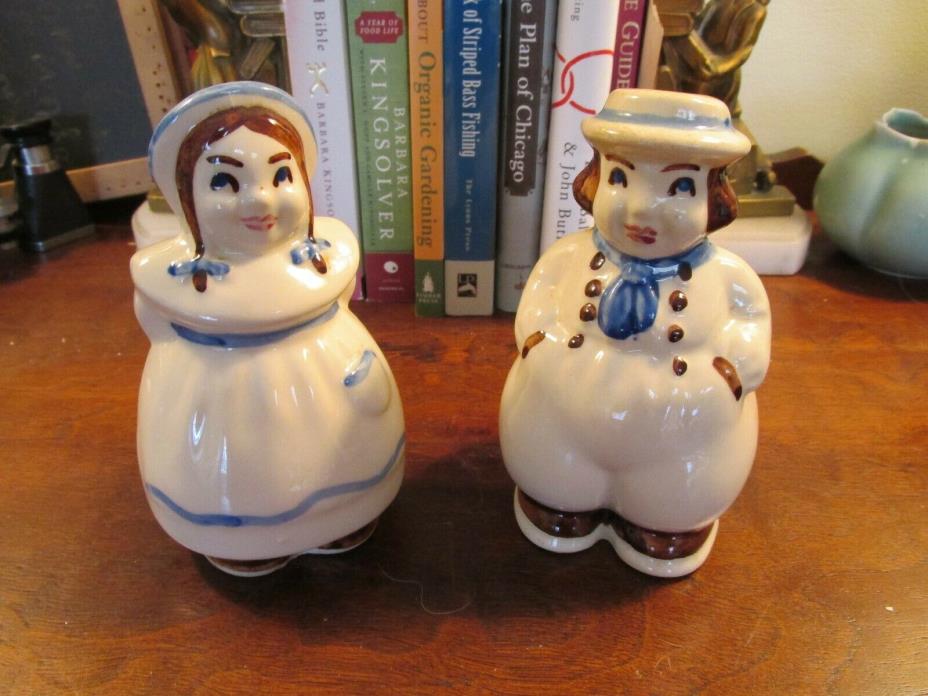 Shawnee pottery Jack and Jill salt and pepper shakers.