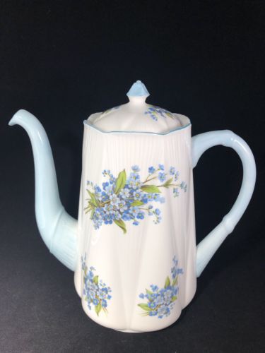 Shelley Dainty Forget Me Not Teapot Pot Coffee 7”