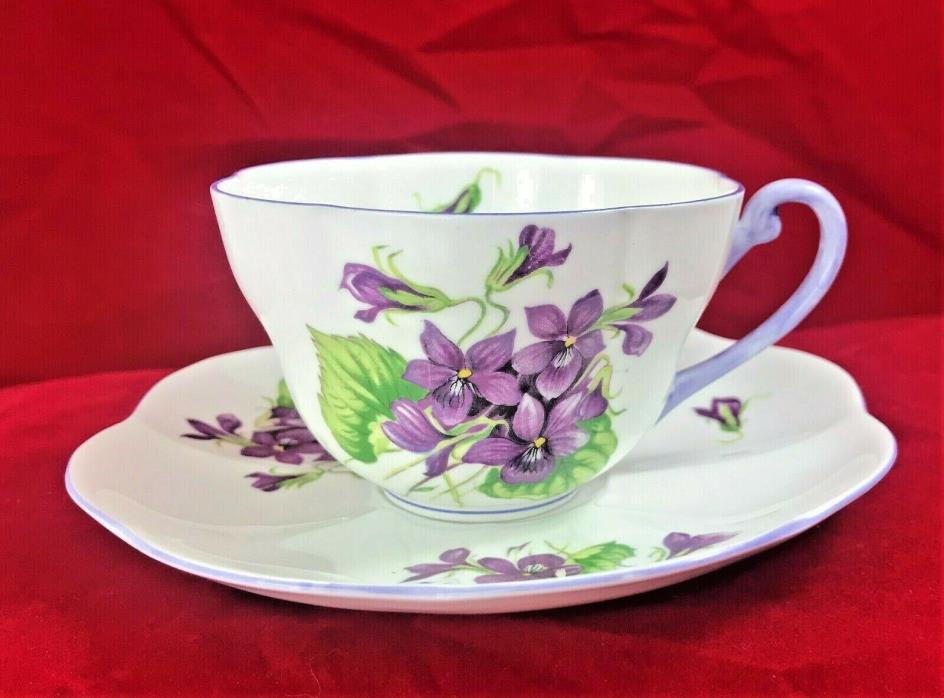 Shelley England Tea Cup and Saucer Pattern 13821 Violets
