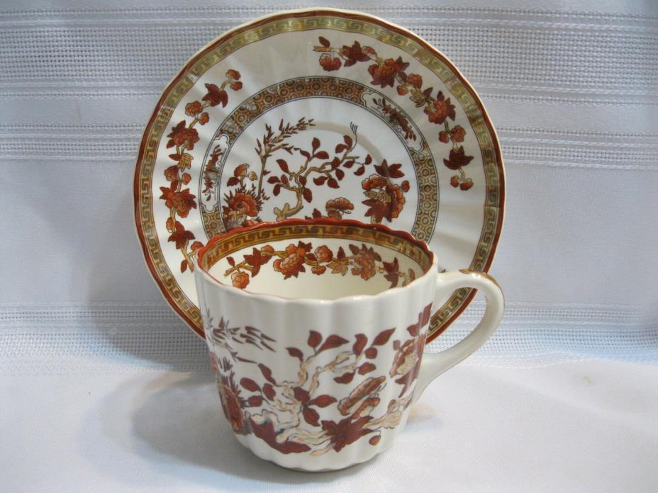 Spode Indian Tree Cup and Saucer Scalloped Edges New Mark