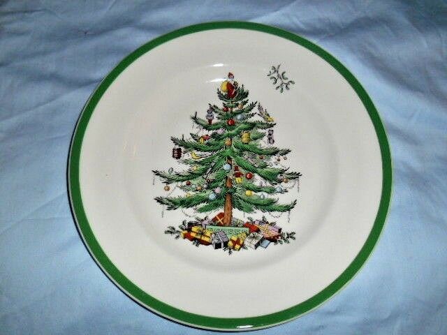 NWOB 2 Beautiful SPODE China Christmas Tree 10.5