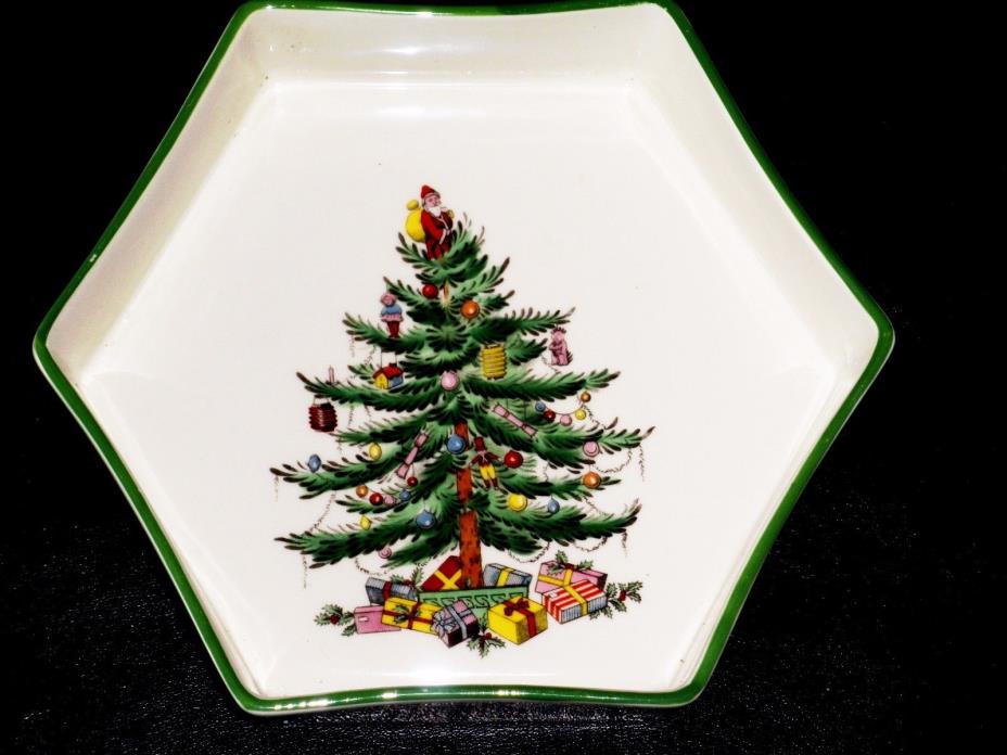 Spode Christmas Tree Imperial Cookware Oven to Table Hexagon Shaped Dish