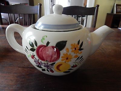 Stangl Fruit and Flowers Vintage Hand Painted Tea Pot & Lid