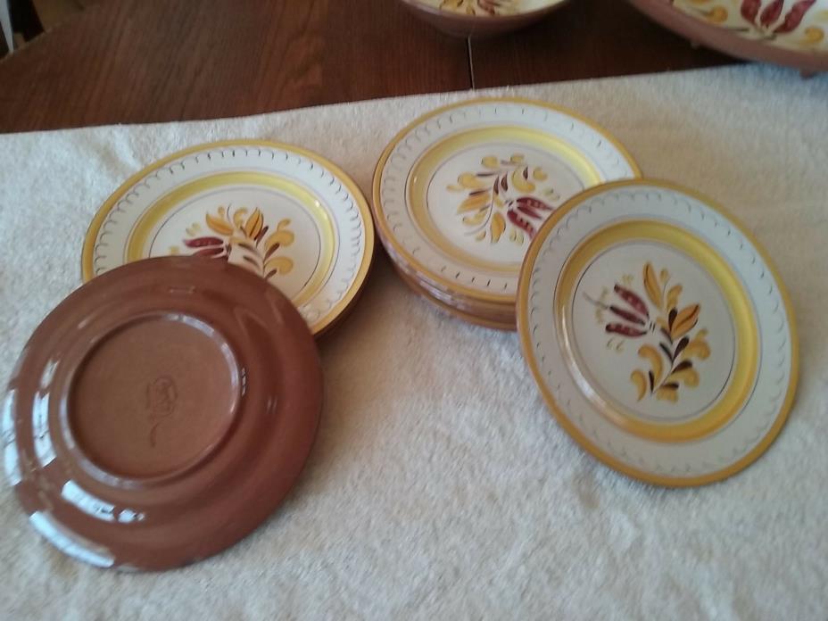 4  PROVINCIAL Stangl Pottery Bread or Desert plates 6