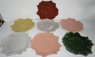 VTG Lot of 7 Woodfield Steubenville Leaf Luncheon Plates