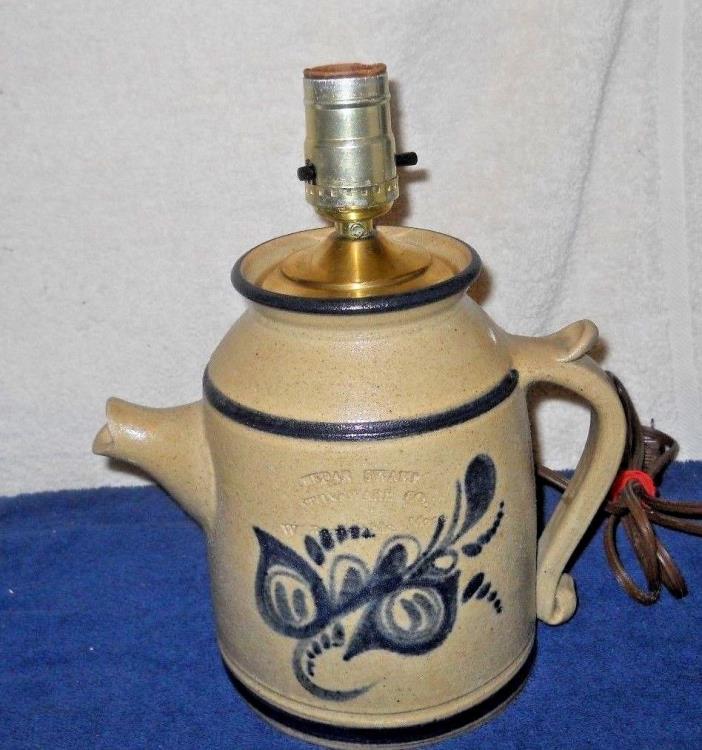 Cedar Swamp Stone Ware Teapot Lamp W. Barnstable , Massachusetts