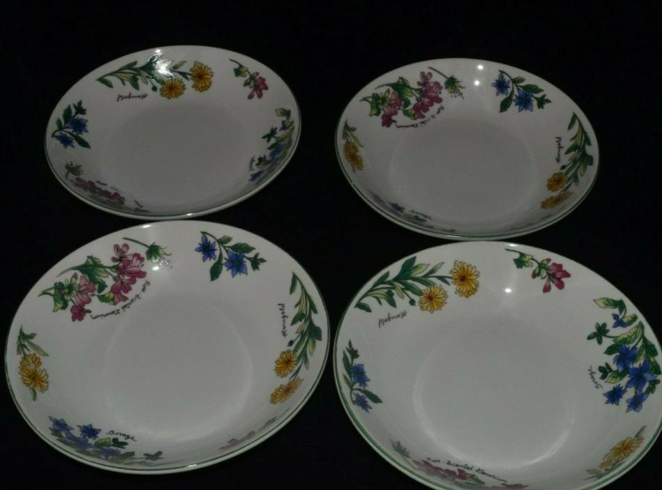 Majesticware by Oneida • Geranium • 4 Coupe Soup Cereal Bowls