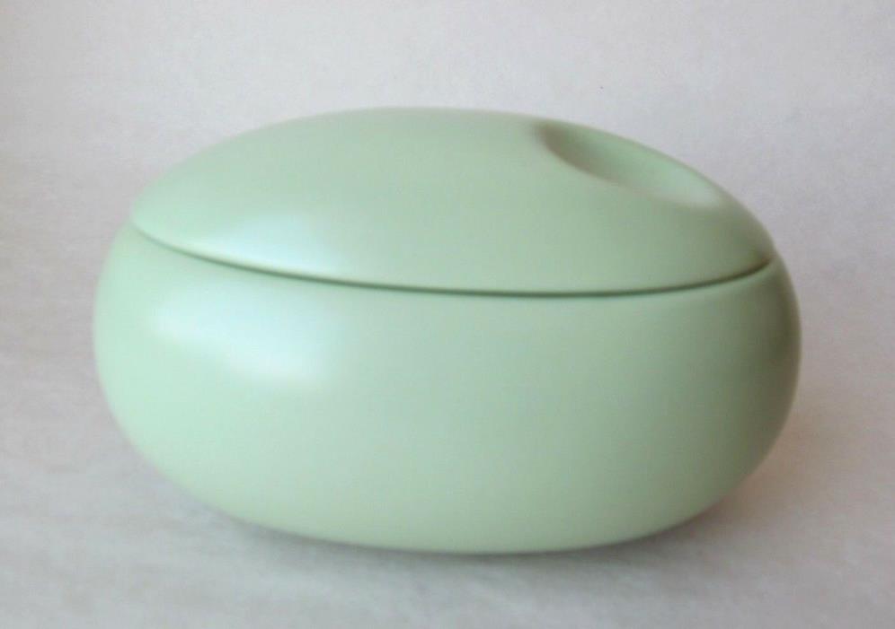 Green Sugar Bowl or Trinket Bowl with Lid
