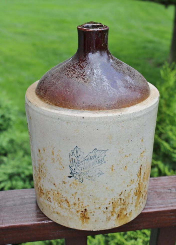 Vintage Monmouth Western Stoneware 1 Gallon Crock Jug