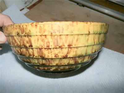 VINTAGE STONEWARE SPLATTER BOWL..RINGWARE