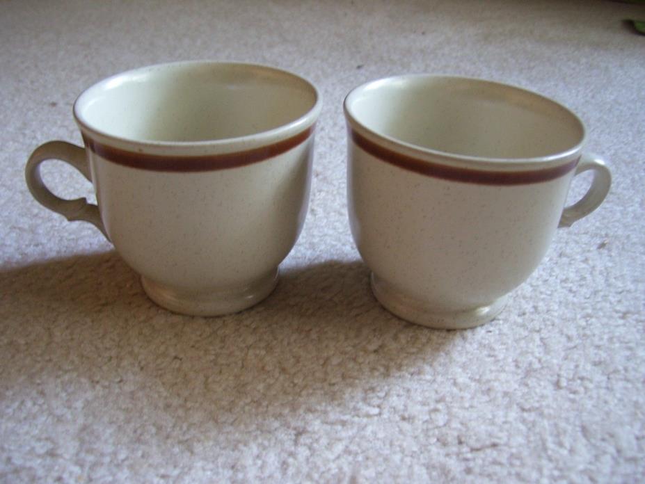 TWO HEARTHSTONE STONEWARE FLORAL EXPRESSIONS 8 OZ COFFEE CUPS