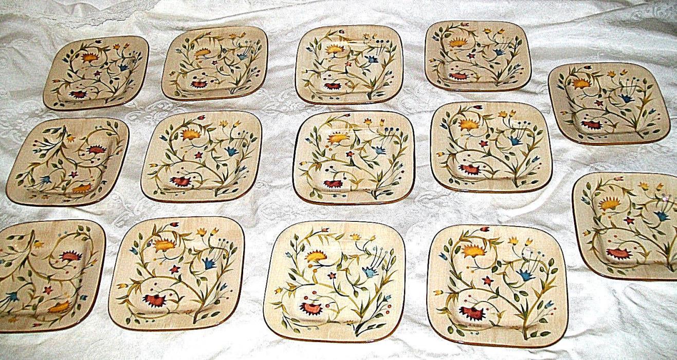 Home American Simplicity Floral Lot of 14 Salad Dessert Plates Target Stoneware