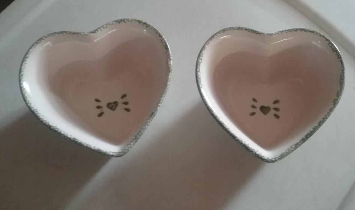 Set of 2 Ceramic Green and Cream Nesting Bowls