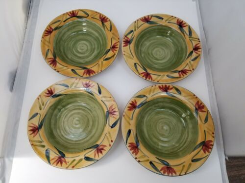 Pier 1 Elizabeth Soup Bowls Set of 4 Rimmed Pasta 9 7/8