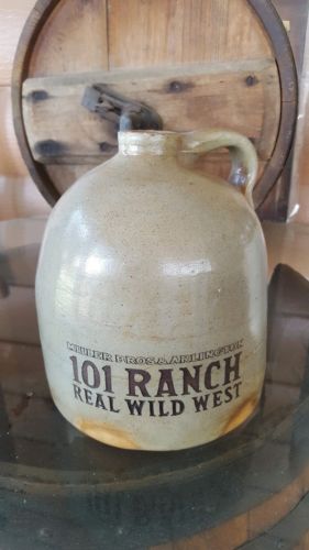 Stoneware Jug With 101 Ranch Art Addition